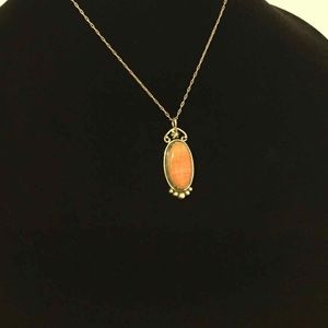 Striped Brazilian Agate Shot and Scroll Style Sterling silver Necklace